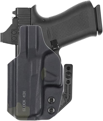 Miniatura 9 de Tulster Oath IWB Holster se adapta a Glock 43  43X  MOS  Compatible con óptica dentro de la cintura, apéndice oculto, funda Kydex de transporte
