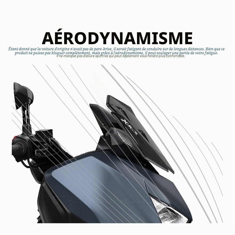 Visière De Carénage De Pare-Brise Yam&aha XMAX250 XMAX300 Tech Max 2023, Pare-Brise De Sport pour Moto