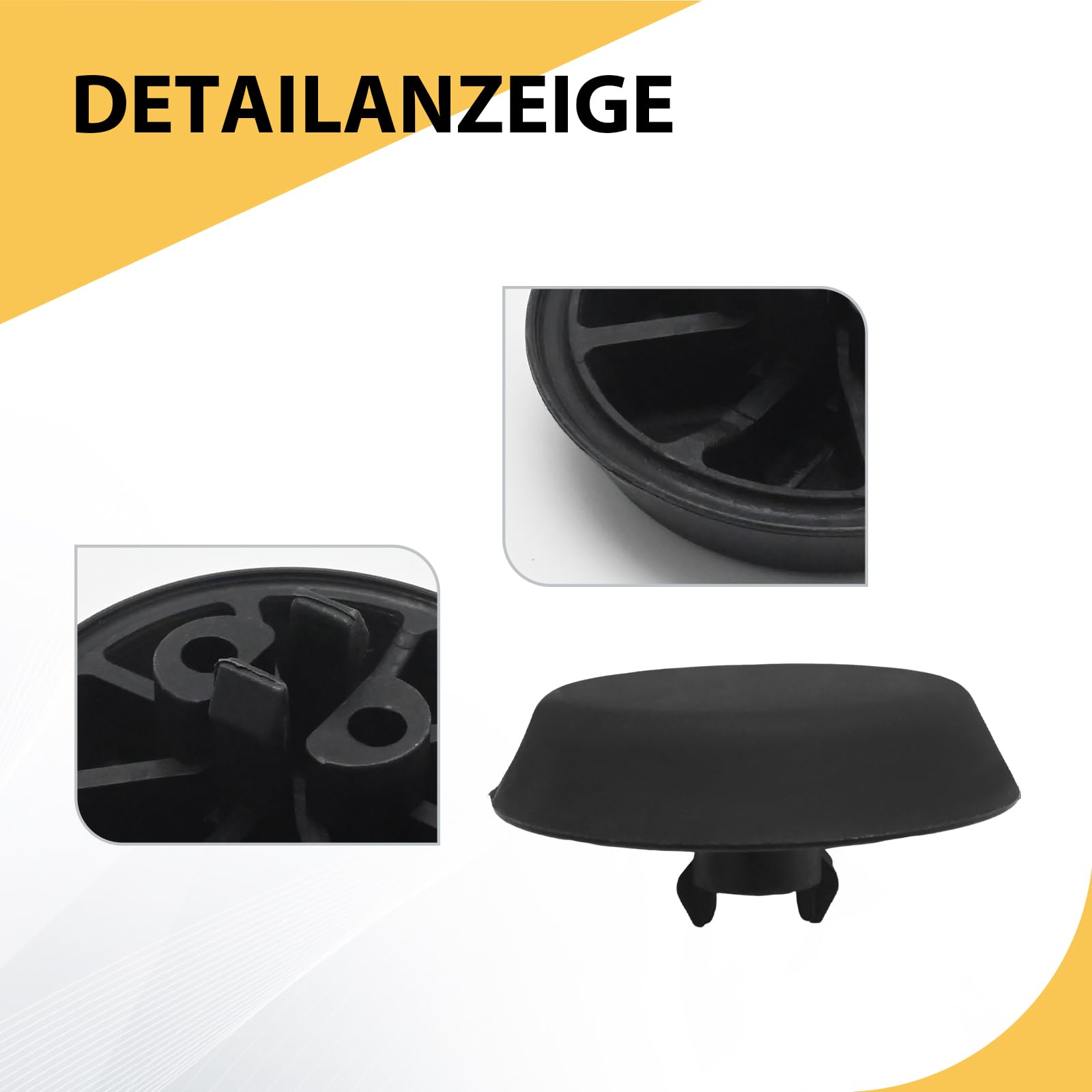 4 pezzi 51711960752 inserto per cric in plastica, tappi di sostegno per BMW Serie 3 E36 320i, ricambio per BMW Serie 3 E36 318i Cabriolet, sostituisce 1960752 (4 pezzi)
