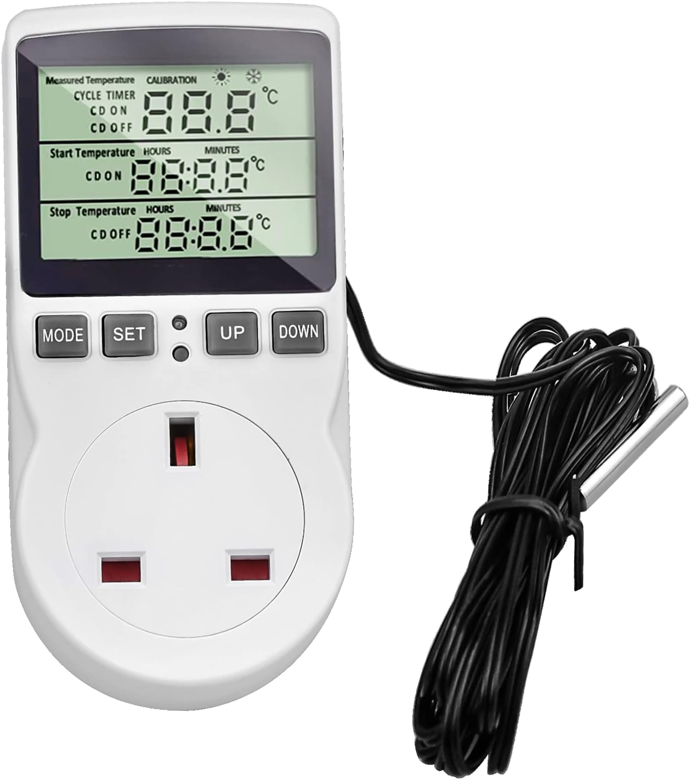Thermostat Outlet Socket Digital Temperature Controller with 1.7m ...
