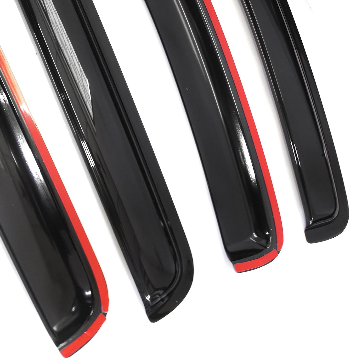 Tape on Outside Mount Window Visors Compatible with 1999-2004 Jeep Grand Cherokee, Rain Wind Guard 4PCS - Acrylic by IKON MOTORSPORTS, 2000 2001 2002 2003