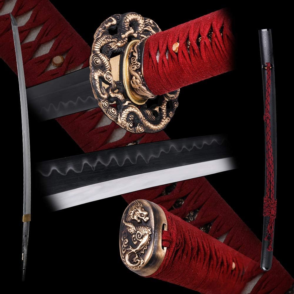 Katana,Quanshenglong Copper Tang, T10 Clay_Tempered, 40-Inchs