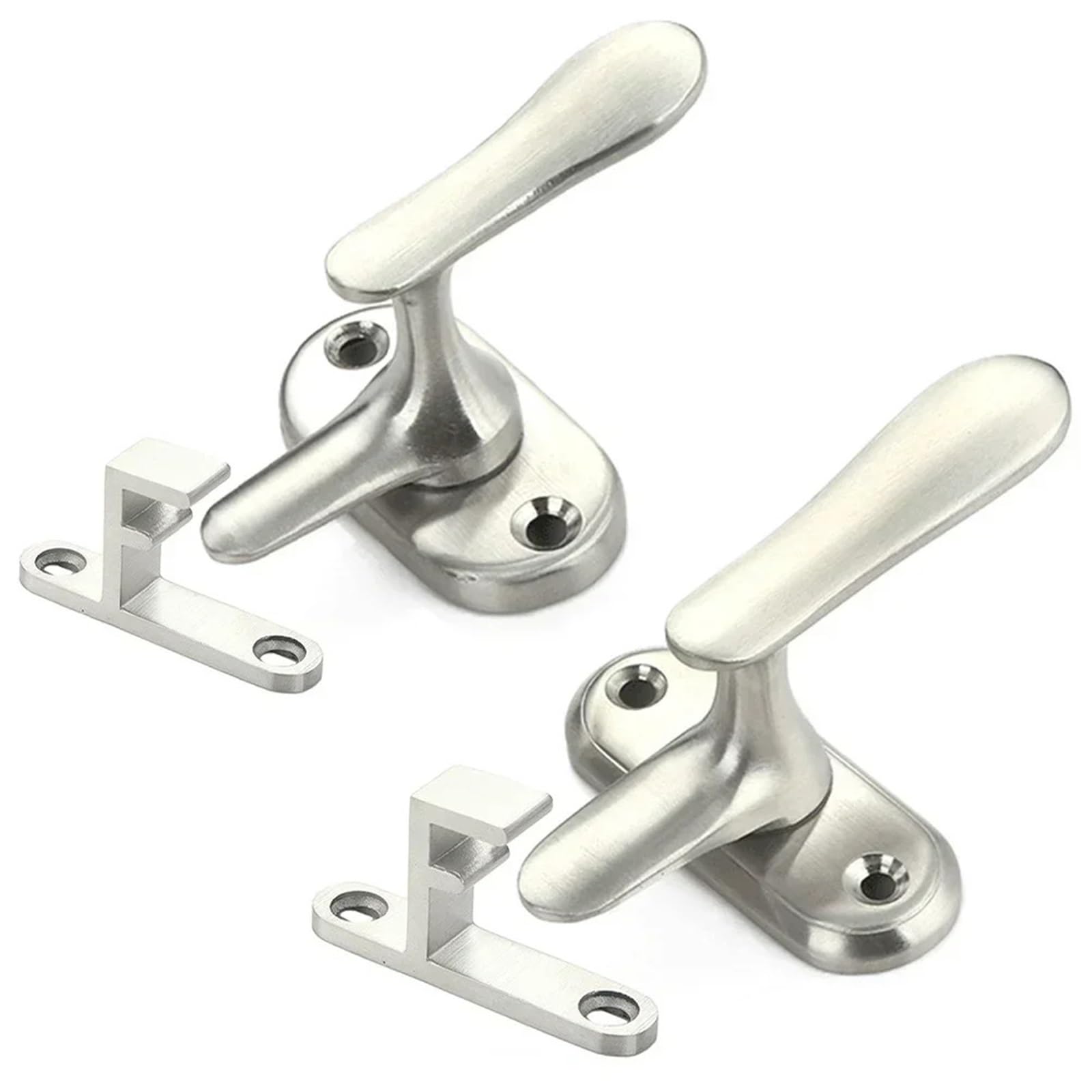 Windows Sash Lock 5Pcs Stainless Steel Door Latch Window Sash Lock Window Latch Handle Sliding Window Handle Bolts Security Hasp Hardware(Large)