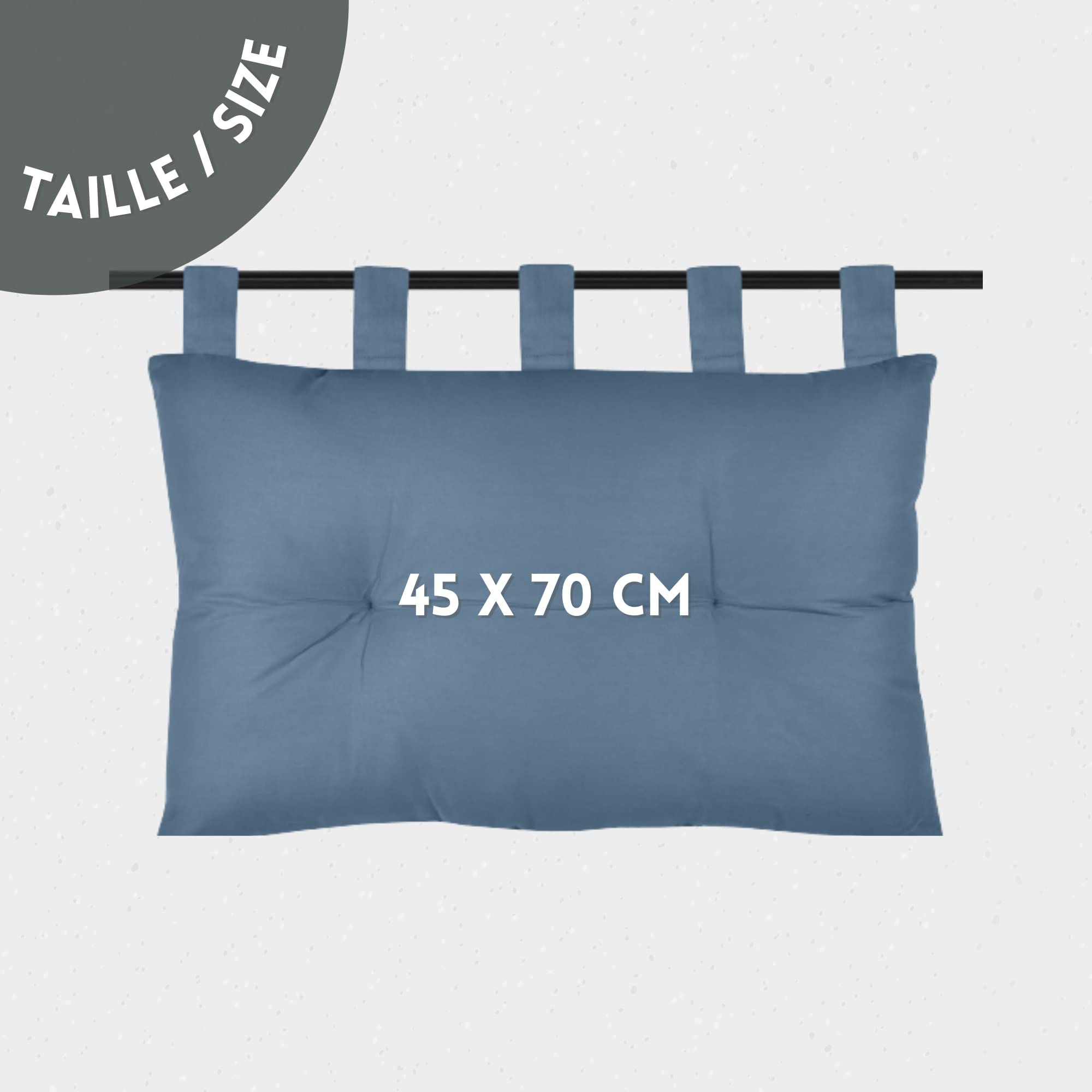 Lovely Casa Cuscino Per Sedia Oxford – 38x38x5 Cm, 100% Cotone Raso, Colore Naturale, Morbido Ed Elegante, Con Legacci, Garanzia STOF