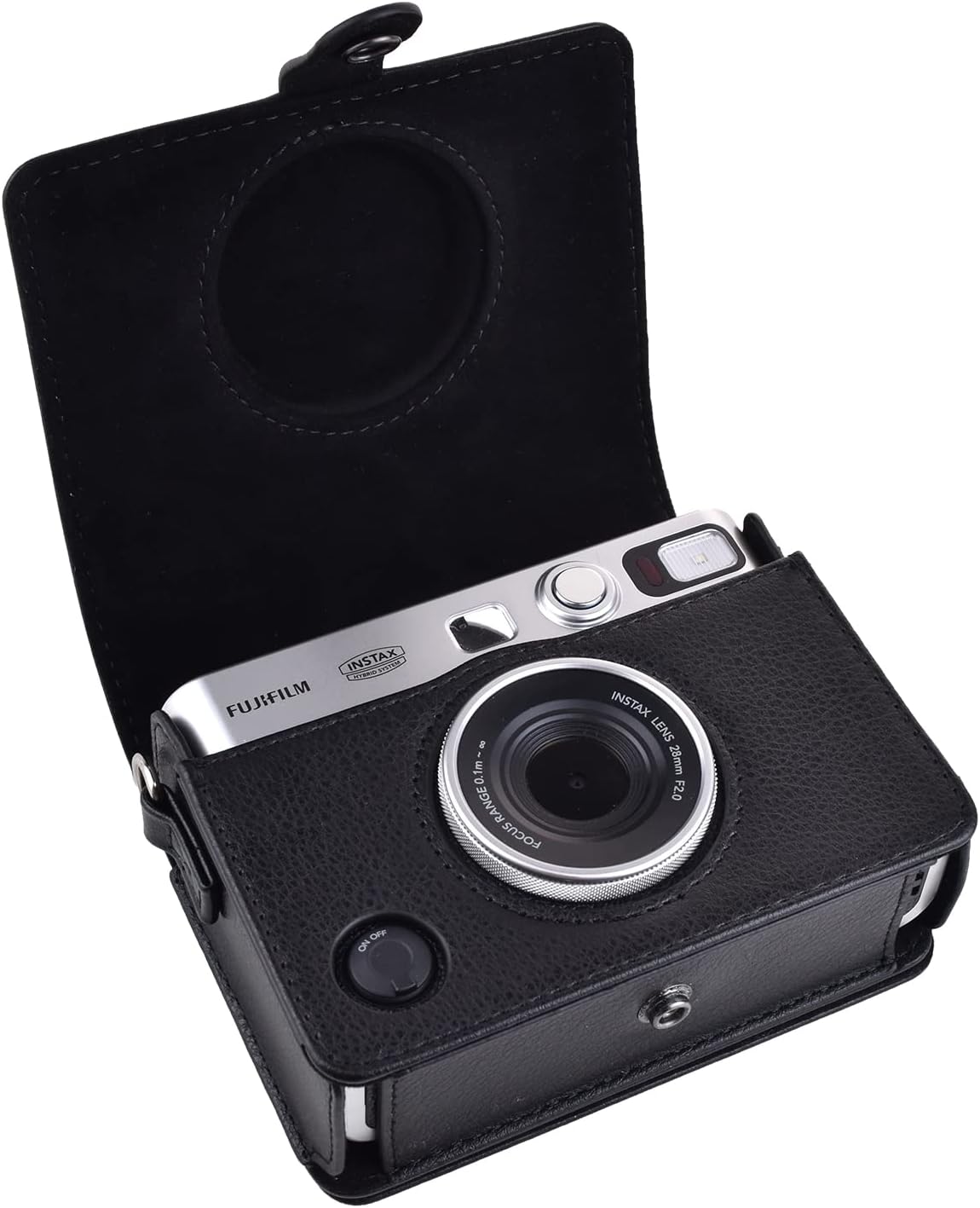 Rieibi Instax Mini EVO Case Vintage PU Leather Protective Case for Fuji Instax