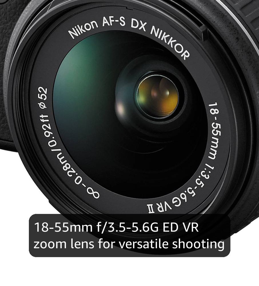 Nikon D5300 24.2 MP CMOS Digital SLR Camera with 18-55mm f/3.5-5.6G ED VR Auto Focus-S DX NIKKOR Zoom Lens (Black)