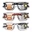 Hubeye Photochromic Progressive Reading Glasses for Men and Women Ultralight Flexible Anti-Blue Light ReadersClear+Black+Orange+1.5
