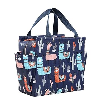 Insulated Reusable Nylon Lunch Bag Lunch Bag for Office Picnic Camping School with Side Pockets Tote Bag Three-Layer Thick Fabric Lunch Bag for Adults for Kids, Insulated Lunch Bags for Office, Lunch Bag for Picnic, Outdoor, Gym