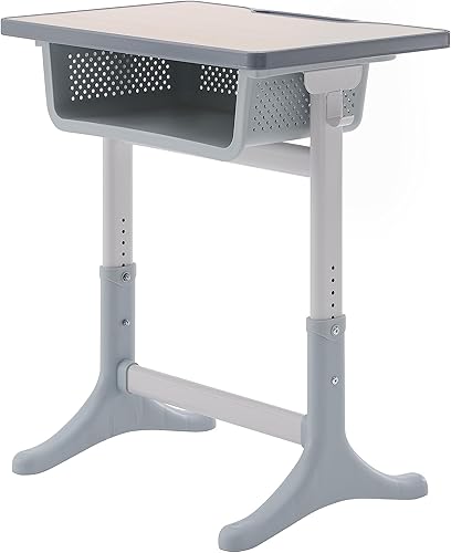 Miniatura 13 de Linon Juego de estudiantes Cordele gris con altura de escritorio ajustable y silla