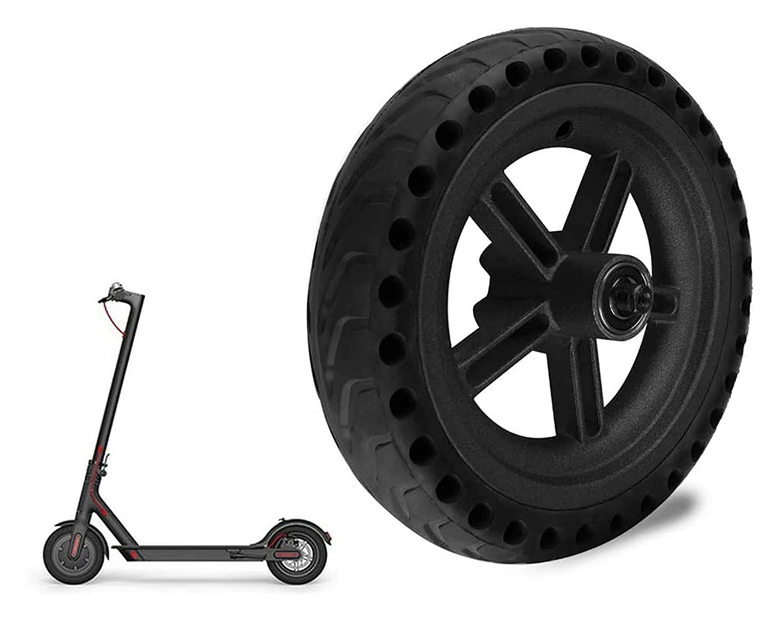 Pneu scooter électrique 8,5 pouces increvable et antidérapant en caoutchouc