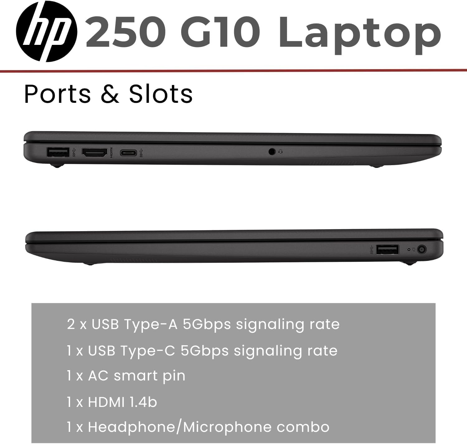 HP Notebook 250 G10, Display Laptop 15.6" Full HD, CPU Intel Core i5 13Th, 24GB Ram, 1TB (1000GB) NVMe SSD, Windows 11 Pro | Office 2021 Pro Plus | Portatile Pronto all'Uso |