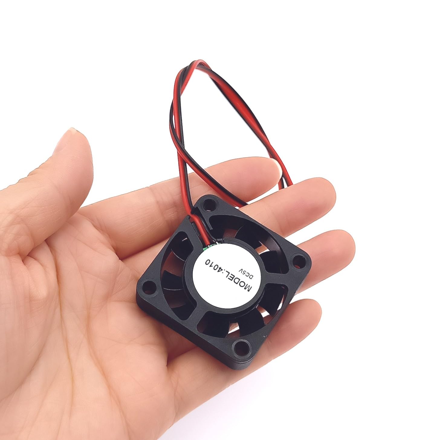 JZK 2PCS 40x40x10 mm DC 5V mini ventola di raffreddamento 40mm con connettore a 2 pin, 5300 rpm, 0.06A, ventola DC brushless 4cm per scheda di sviluppo, scheda grafica, ventola per stampante 3D