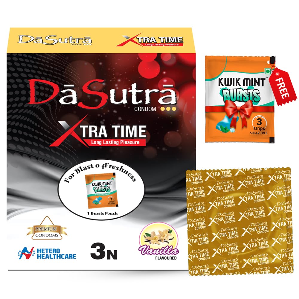 AZISTA Dasutra Max Pleasureted Condoms For Men|5 In 1 Multi-Textured Lubricated Condoms|Enhanced Pleasure For Both(Vanilla,3 Count(Pack Of 5))-image-46
