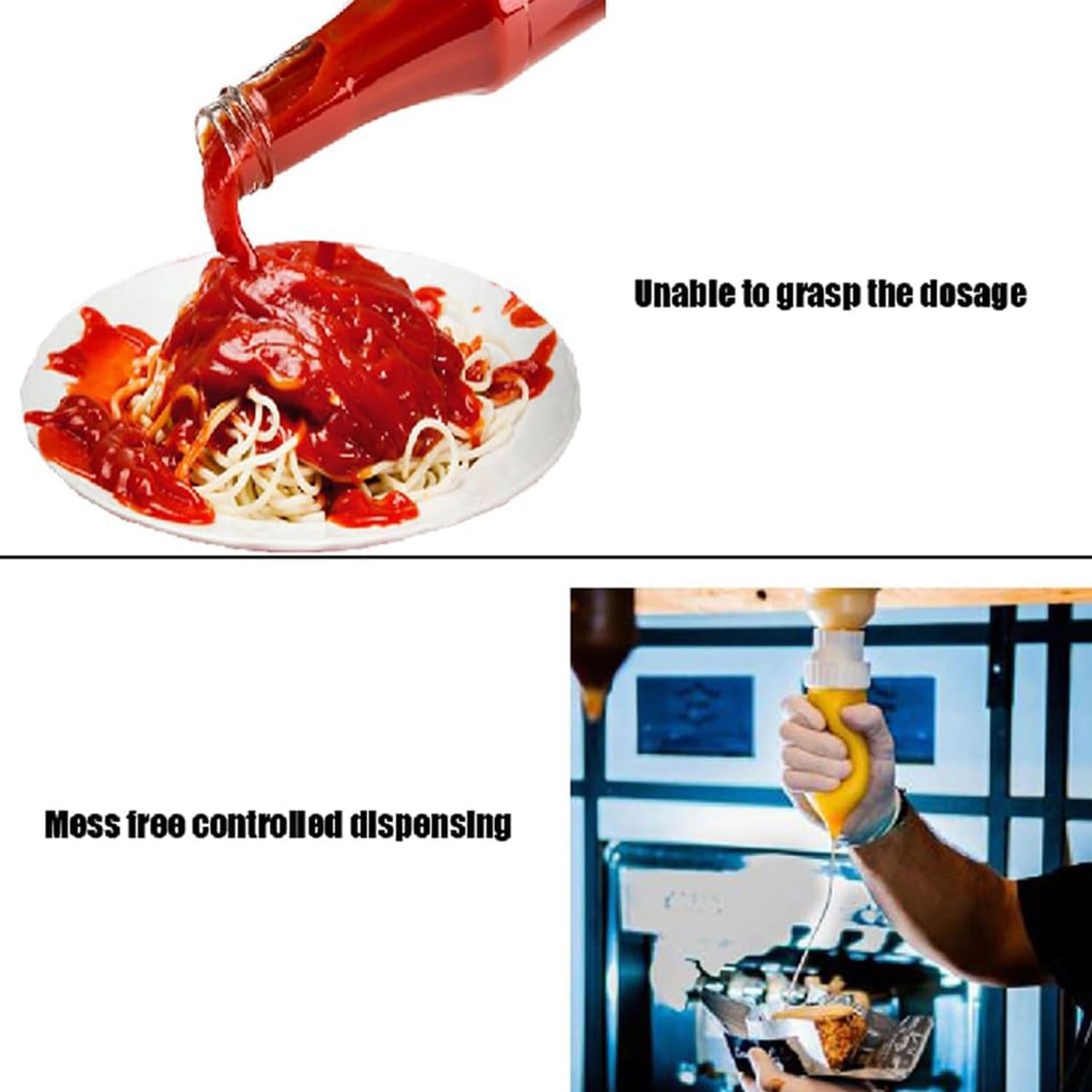 Hängender Saucenspender Mit 5,5 L Fassungsvermögen, Multifunktionale Runde Gewürzflasche Mit Auslaufsicherem Design, Sauceneimer Mit Großem Fassungsvermögen Für Ketchup, Salatdressing, Currysauce