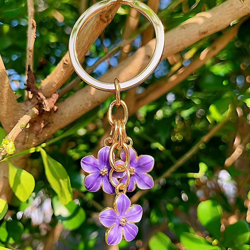 Flower Keychain, Flower Charms,Fashion Key Chains, Cute Keyring, Keychain Accessories - Image 3