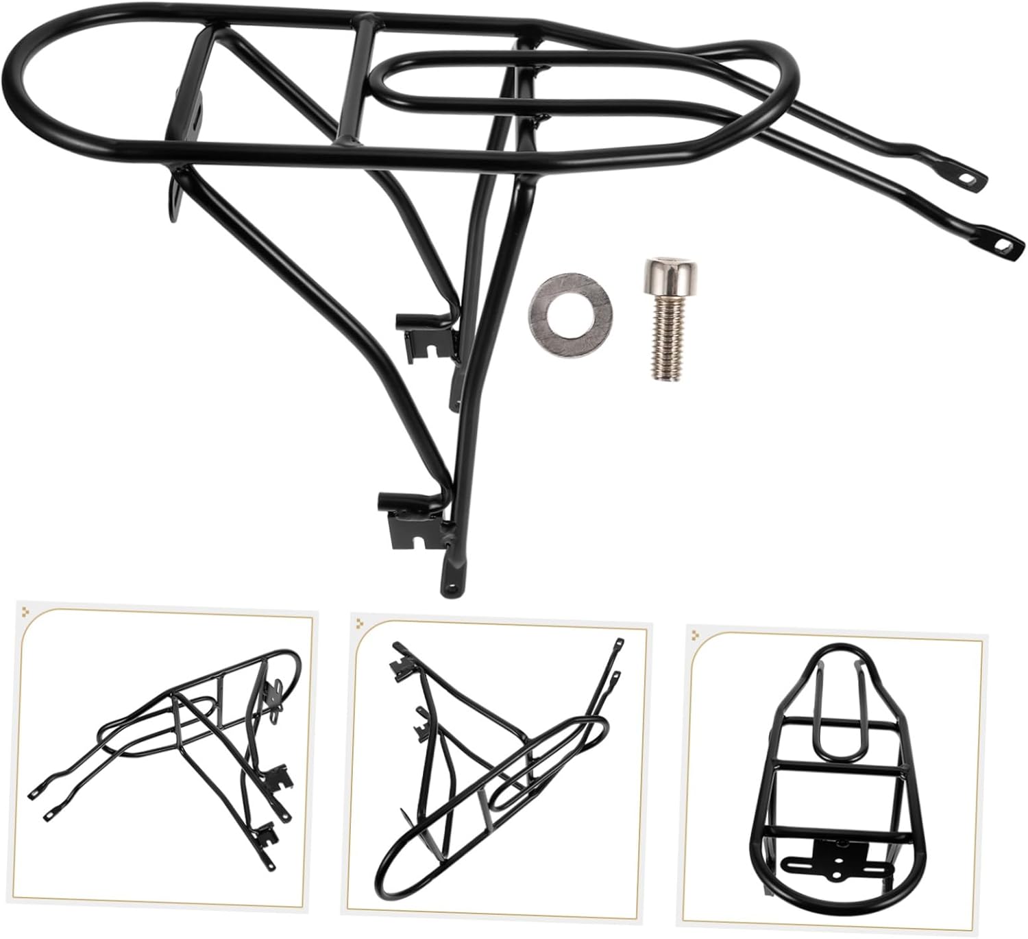 TOYANDONA Bicycle Rear Rack Durable Rear Seat Frame for Folding Bikes Comfortable Design for Family and Easy Installation for Luggage Transport