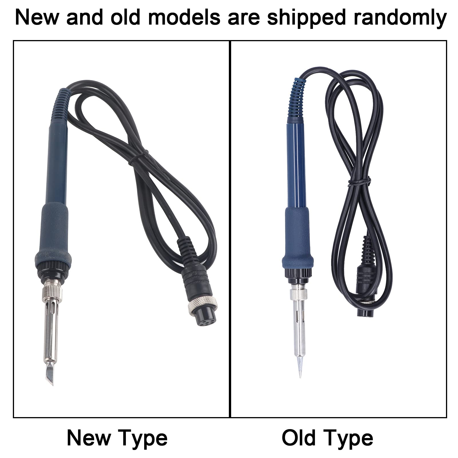Respicefinem Soldering Iron Handle Replacement 60W 26V DC Adjustable Temperature Control 6 Hole Socket Station Replacement 19cm for Semiconductors Circuit Board Welding Tools