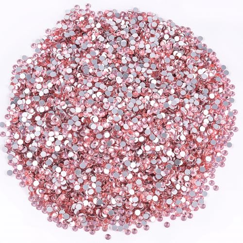 Image of 1440Pieces SS10 /2.7-2.9mm Flat Back Crystal Rhinestones Round Gems for Nail Art,Peach Pink
