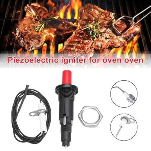 Piezo Zünder Funkenzündsatz, 1 Out 2 Piezo-Zündsatz BBQ-Grill-Druckknopfzünder für Grill, Camping, Kamin, Gas, Herd, Ofen, Heizung