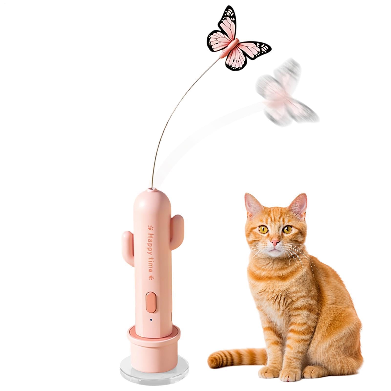 Caña automática eléctrica de 2 modos contra el aburrimiento de juguetes de gatos