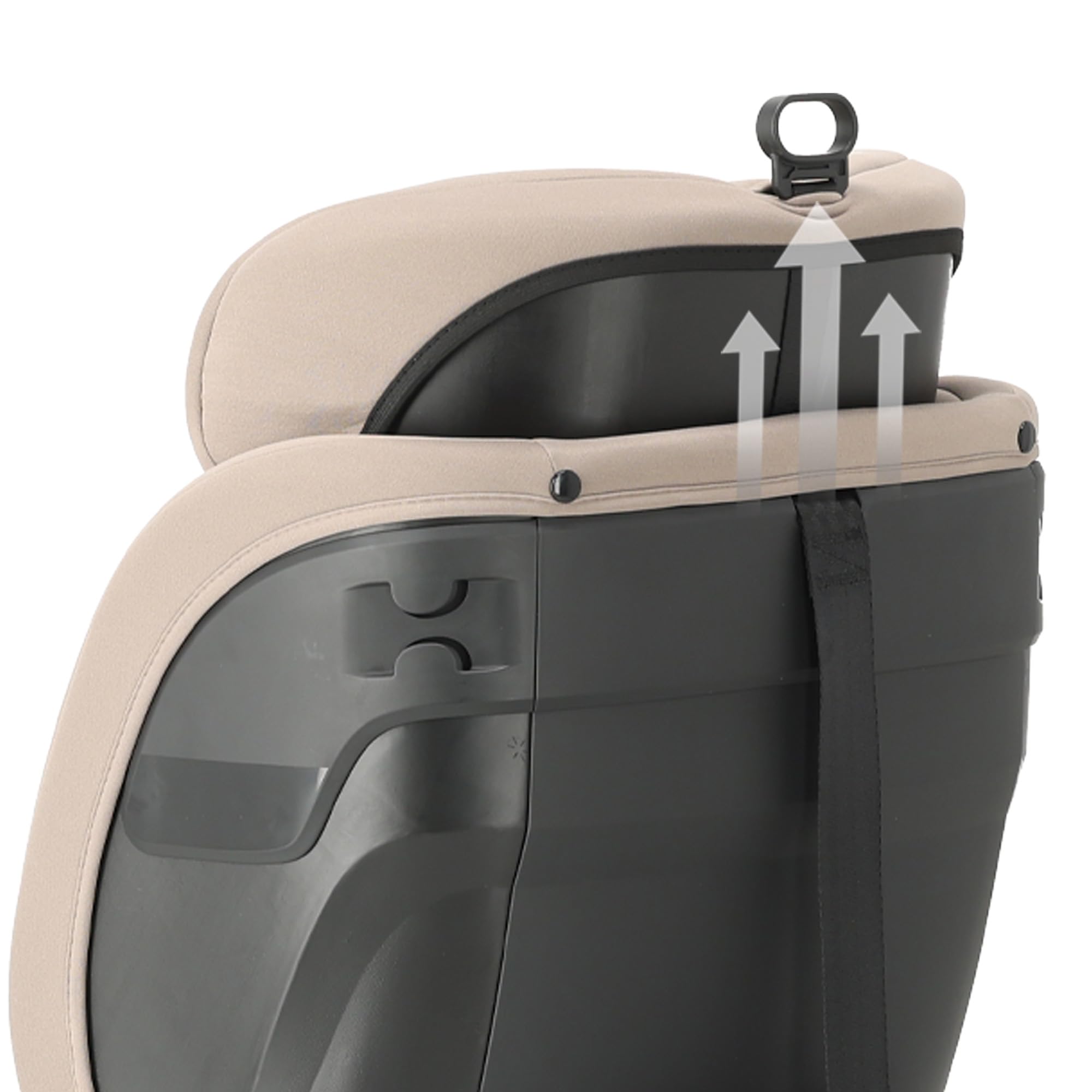 Deryan Cassie i-Size Rotazione 360, Seggiolino Auto 40-150 cm, 0-12 anni (0-36 kg), ISOFIX con Top Tether, Seggiolino Reclinabile 6 Posizioni, 10 Posizioni Poggiatesta, Tessuti Traspiranti (Torrone)
