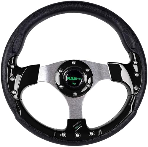 Vista 22 de RASTP Volante de carrito de golf de 12.6 pulgadas/12.598 in para Club Car DS y Club Car Precedent EZGO Yamaha Carritos de golf, rojo Estilo B- Rojo