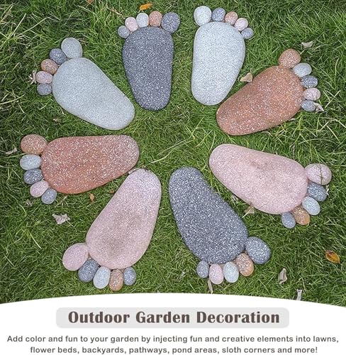 Pietre miliari a forma di piede per vialetti da giardino e decorazioni paesaggistiche