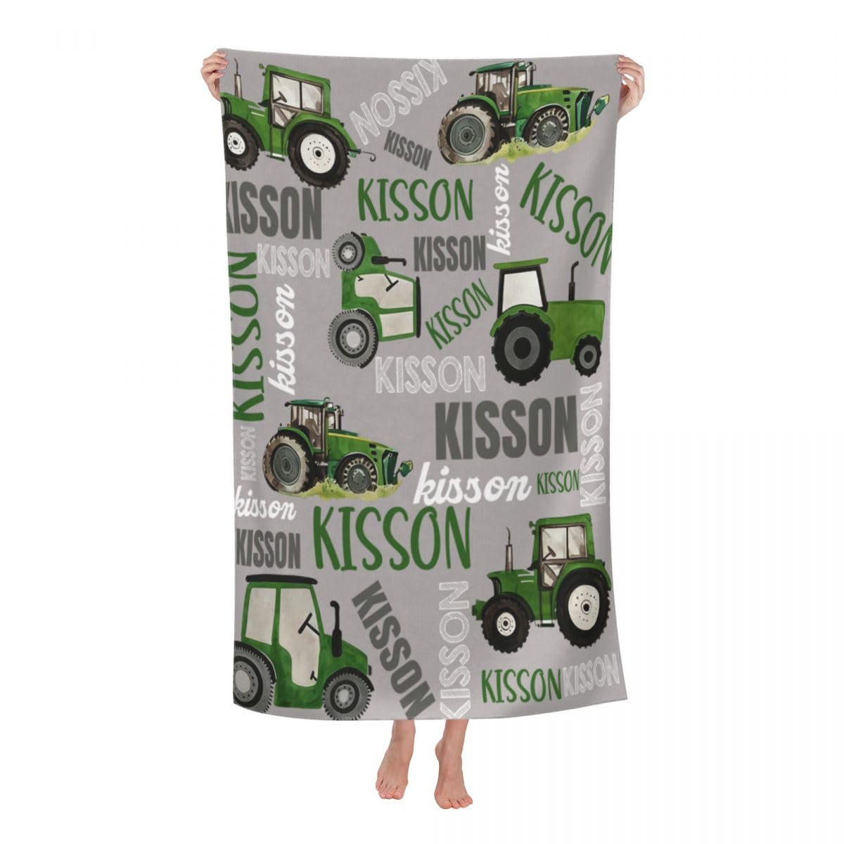 NGGBBDYGB Toddler Custom Beach Towels Soft Cotton Personalized Name Kids Towel