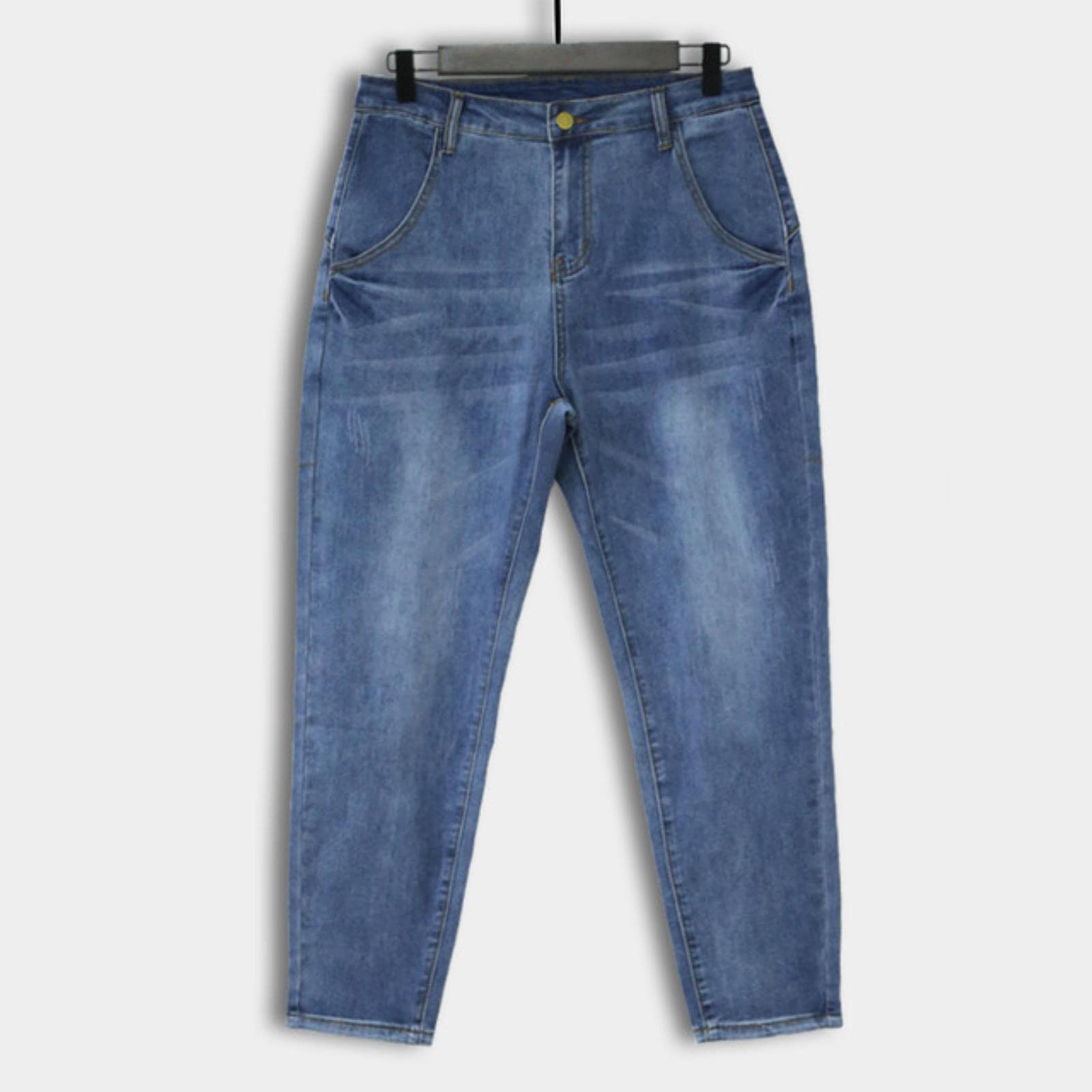 Yujun Jeans Women with Heans Harem Pants Casual Boyfriend Jeans Femminile Streetwear Vintage Plus Size Mom Jeans per Le Donne