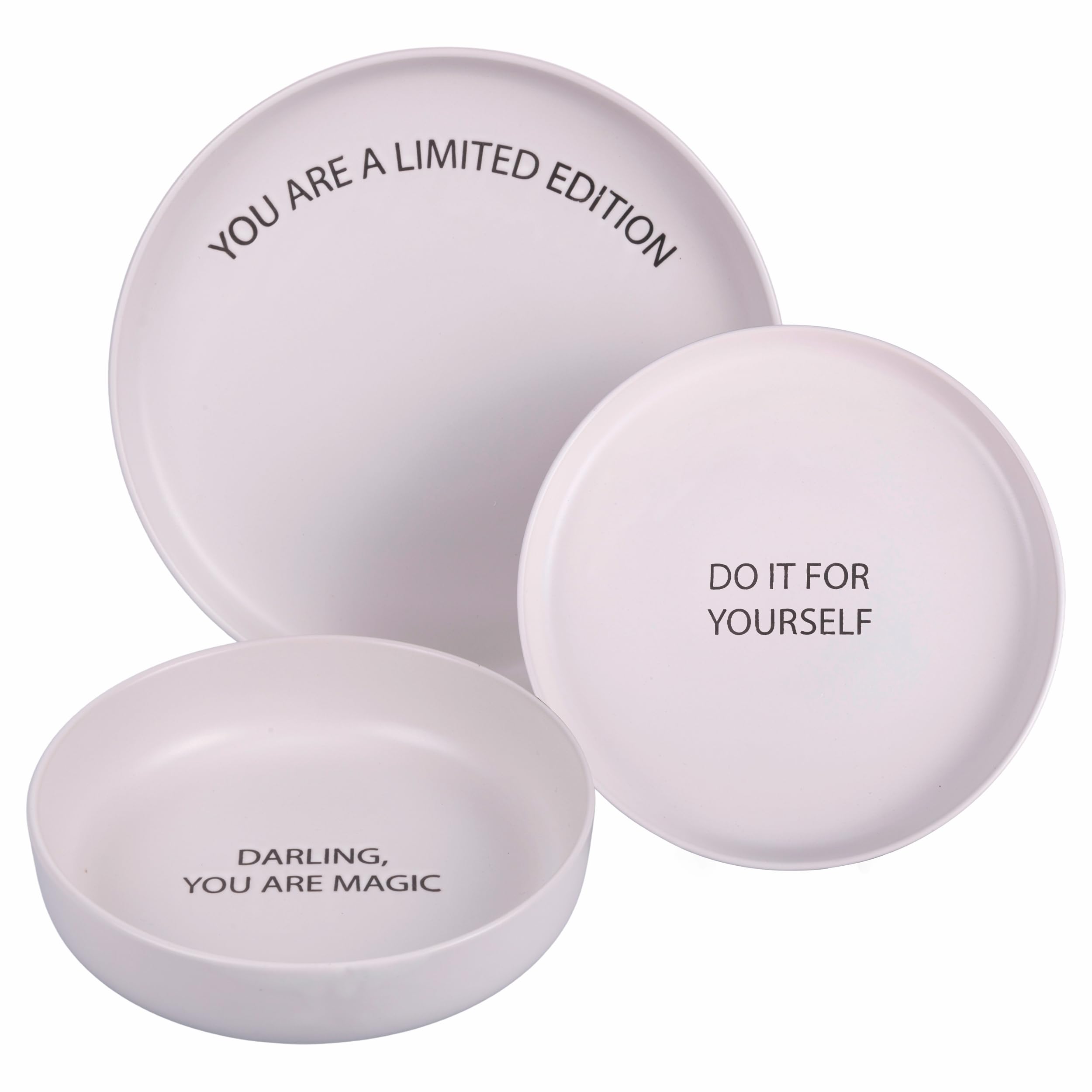 Motivation Stoneware 3-Piece Dinner Set