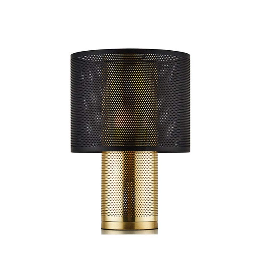 Lampa Stołowa Retro lampy stołowe minimalistyczny indywidualność lampa nocna dekoracyjna sypialnia salon biurowy metalowe lampy nocne Lampka Nocna do Salonu (Color : Black)