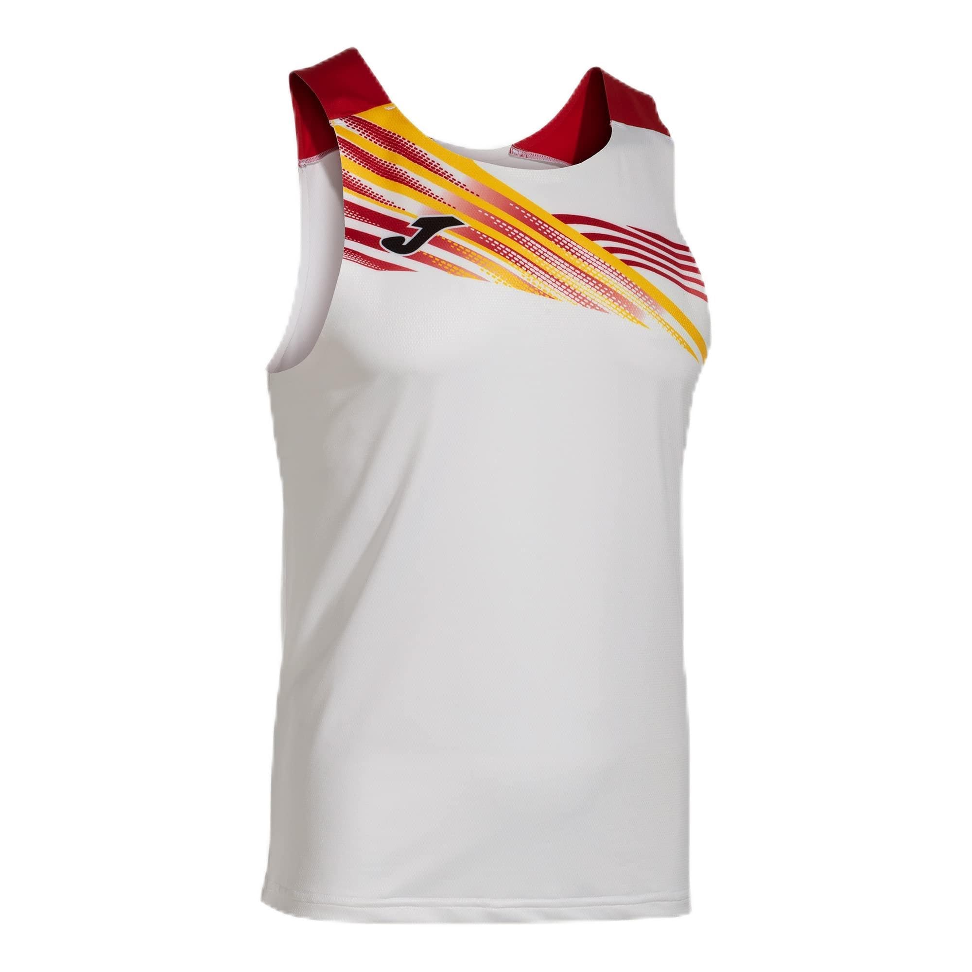 Joma Men's White/Red Elite X T-Shirt Tank Top