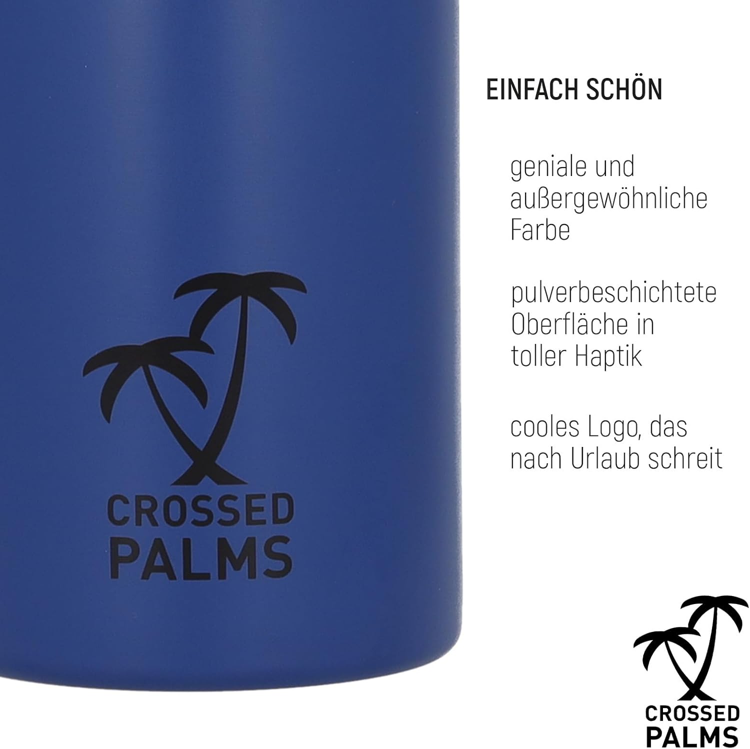 Stainless Steel Water Bottle, 750 ml, Blue, 7.1 x 24.3 cm, BPA Free, Leak-Proof, CP-10030