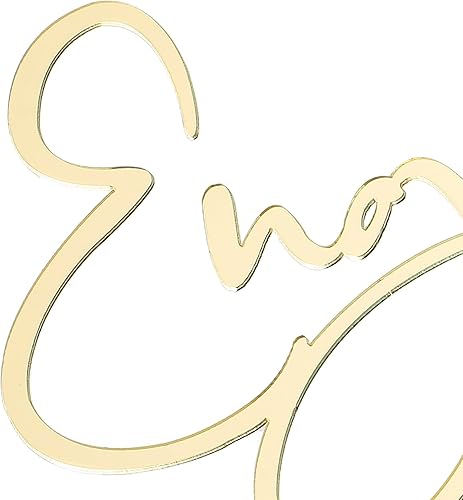 Miniatura 2 de Decoración de pastel de compromiso, decoración de pastel de boda, despedida de soltera, acrílico dorado espejado, decoración de postre