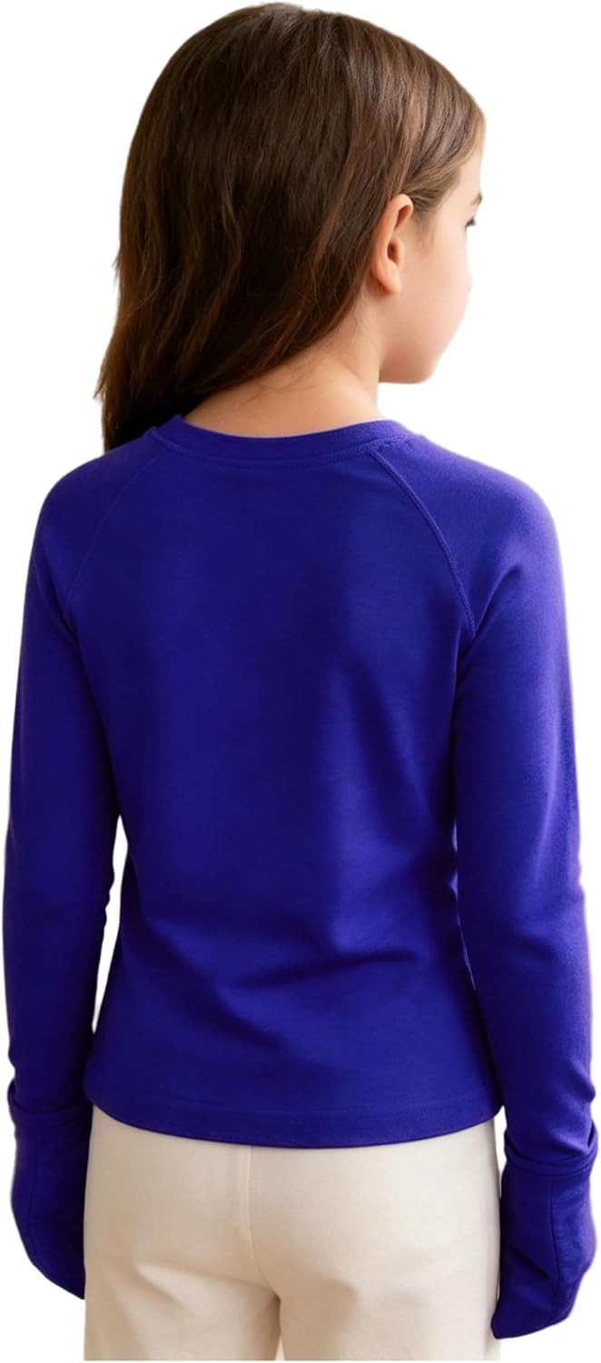 Girls Adaptive T-Shirts Adaptive Tops Mittens Pullover | Special Needs T-shirts,Special Needs Clothing,Mitten,Built in Hand Cover Sleeves,Hand Covering Sleeve Shirt,Mitten Clothing