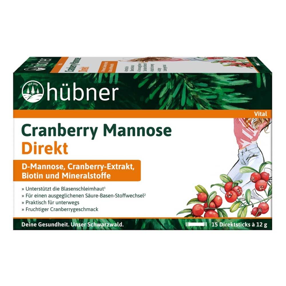 Hübner Cranberry Mannose Direkt, 15 Sticks, 180g (2)