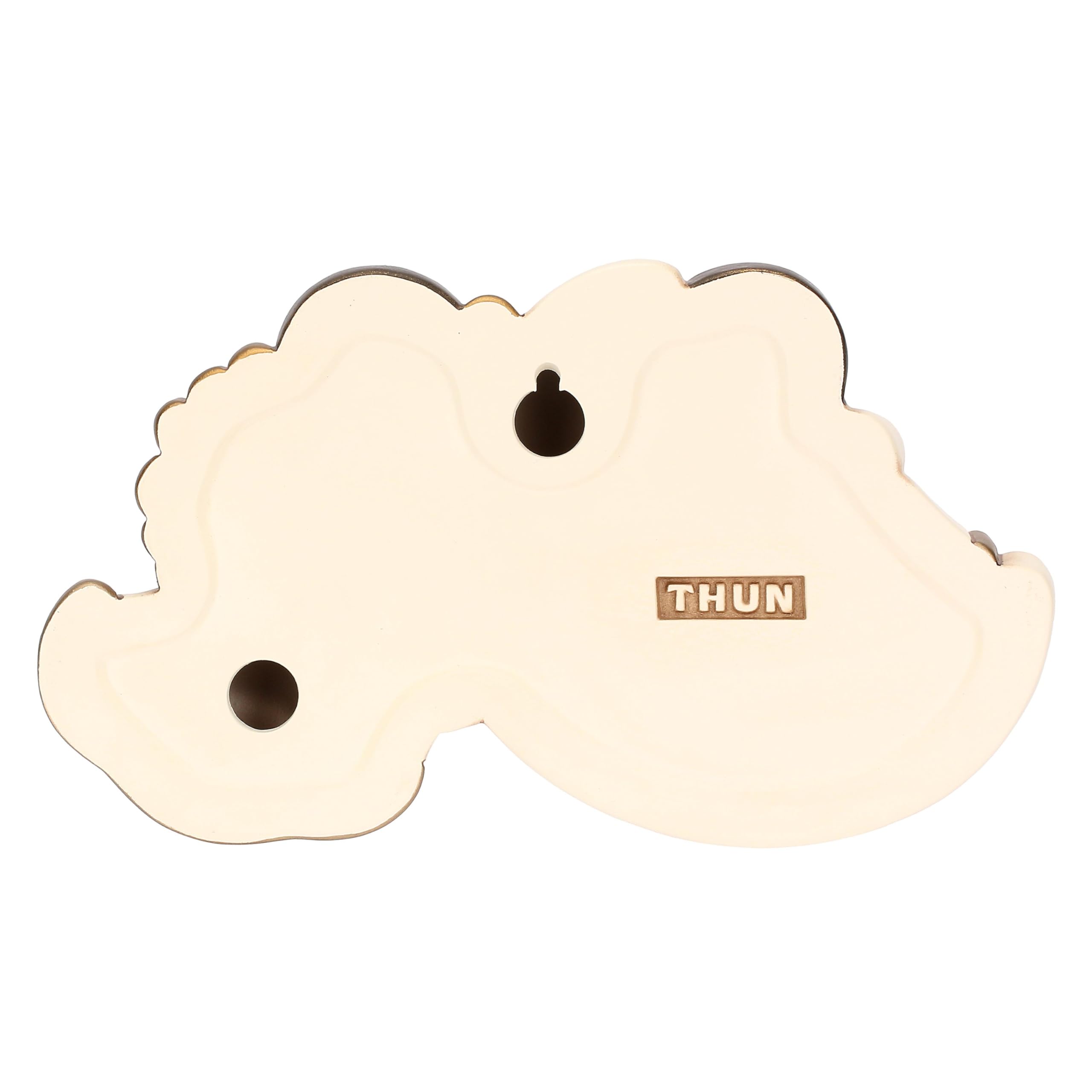 Coppia angeli da parete con luna e stella in ceramica - Ceramica - 18,9x11x3,7 cm