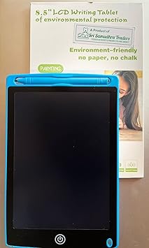 SRI SAMUDHRA Traders 8.5 inch Blue LCD Tablet | Electronic Writing Pad | Multi-Colour E-Notepad for Children | Magic Slate for Drawing , Writing |Assorted Colour (Set of 1)