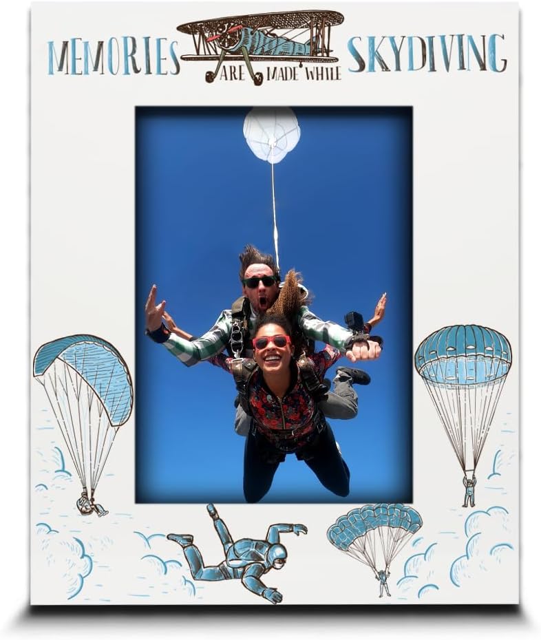 BELLA BUSTA Fishing Themed Picture Frame-Adventures, Fishing Memories Gifts-Christmas, Birthday, Father's Day, Grandpa, Daddy Present-Print (5x7 Vertical (Camping))