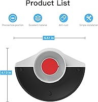 Vista 5 de HOLACA Cubierta de cámara con sombra de lluvia solar para cámara adhesiva, protector de cámara para resistente a los rayos UV blanco