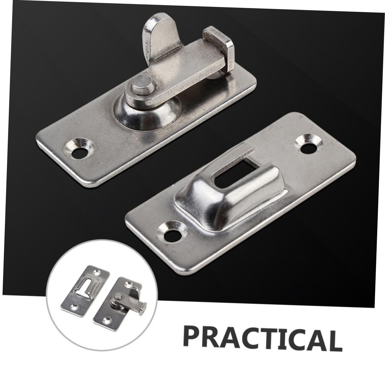NUOBESTY 1 Set Serratura per Porta Scorrevole Inossidabile Chiusura Duratura per Interni Ed Esterni Facile Installazione e Manutenzione Sicurezza Affidabile con Design