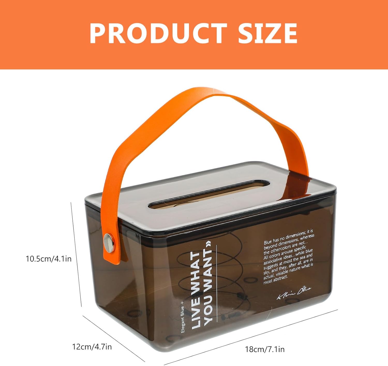 VALICLUD Portable Tissue Box Holder with Handle Handheld Napkin Dispenser for Bathroom Bedroom Sleek Tissue Cover for Home Office Car Multipurpose Paper Storage Masks Towels image 2