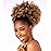 CECINILL Afro Puff kinky curly Drawstring Ponytail Extension for Black Women Synthetic Short Afro Kinkys Curly Afro Bun Extension Hairpieces Updo Hair Extensions with Two Clips(T27)