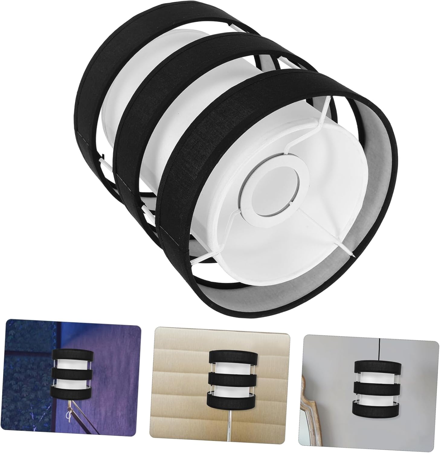 DOITOOL Barrel Shaped Lampshade Living Room Lamps Decorative Ceiling Light Cover