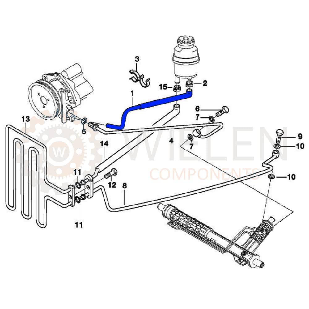 COMPATIBLE AVEC TUBE IDRAULIQUE SERVOSTERZO BMW 3 E46 5 E39 7 E38 X5 E53 Z3 E36 32411095526