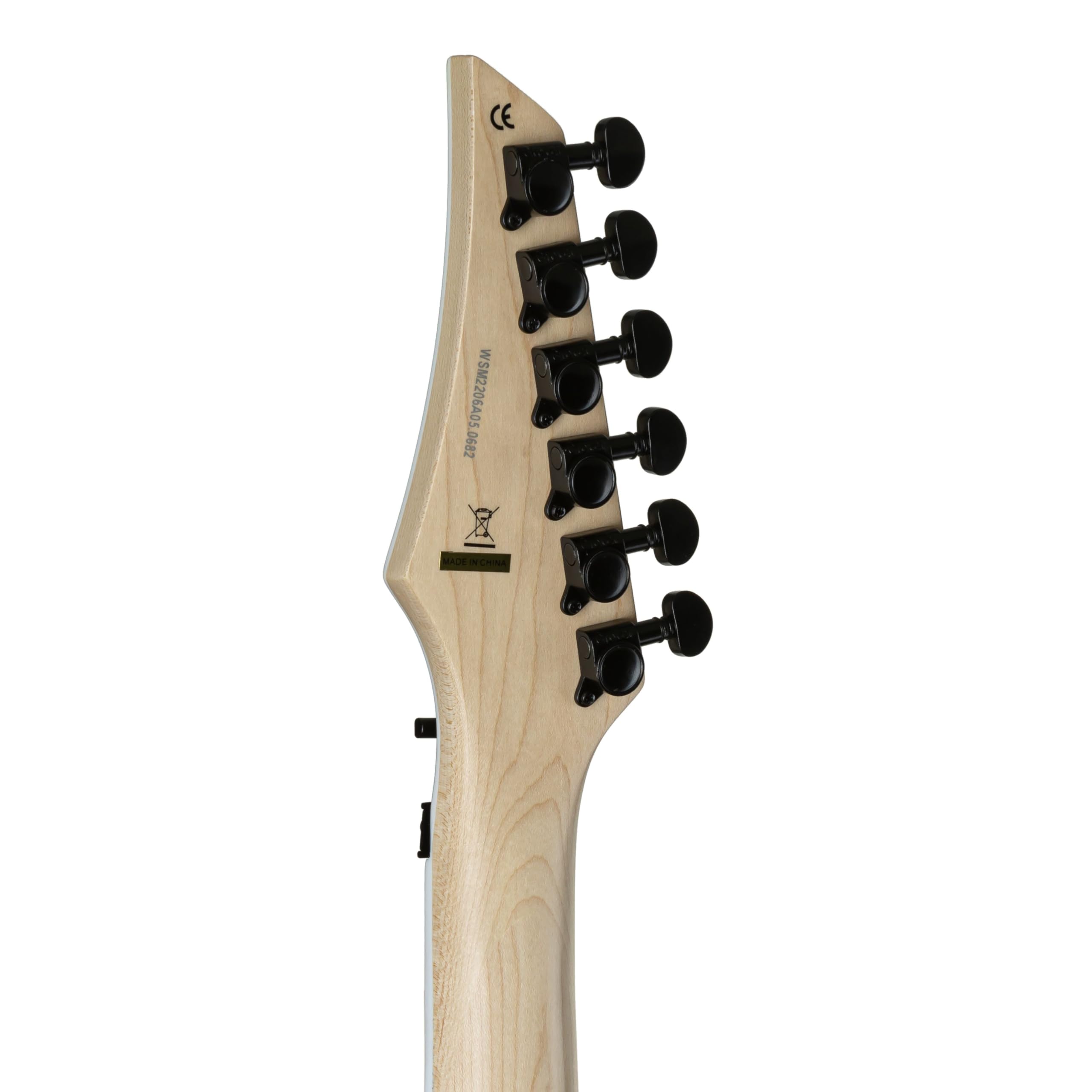 J & D T95FFM E-Gitarre, See Thru Black, Rock & Metal, HSH Tonabnehmer, Floyd Rose Tremolo