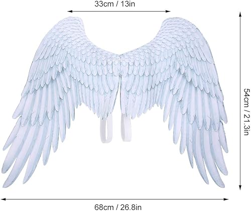 Miniatura 5 de SPYMINNPOO Alas de ángel, alas de luz transpirables y flexibles, grandes para fiesta de Halloween, cosplay, accesorios de disfraces para niños de 5