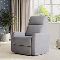 Vista 1 de Nurture& The Manual Glider - Silla reclinable moderna de primera calidad con tela a prueba de derrames, a prueba de manchas, diseñada con una Gris