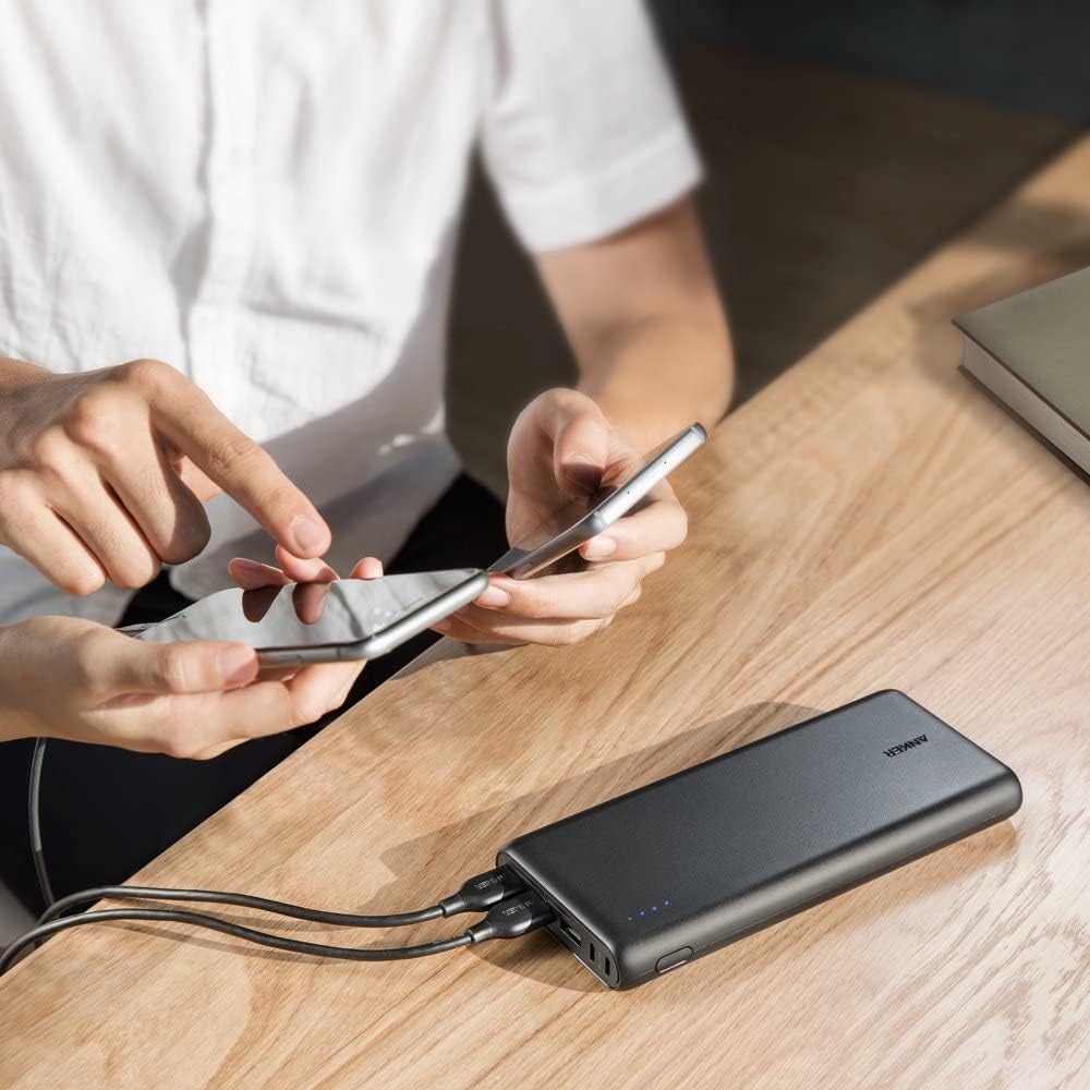 Anker PowerCore 26800 mAh High Capacity External Battery with Dual Input Port and 3 USB Ports - Powerbank 26800 mAh for iPhone, iPad, Samsung Galaxy, Android and Other