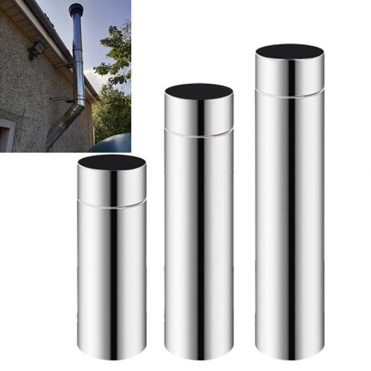 Roleable Chimney Pipes Stainless Steel in Desired Length Roleable Chimney Pipes Stainless Steel in Desired Length